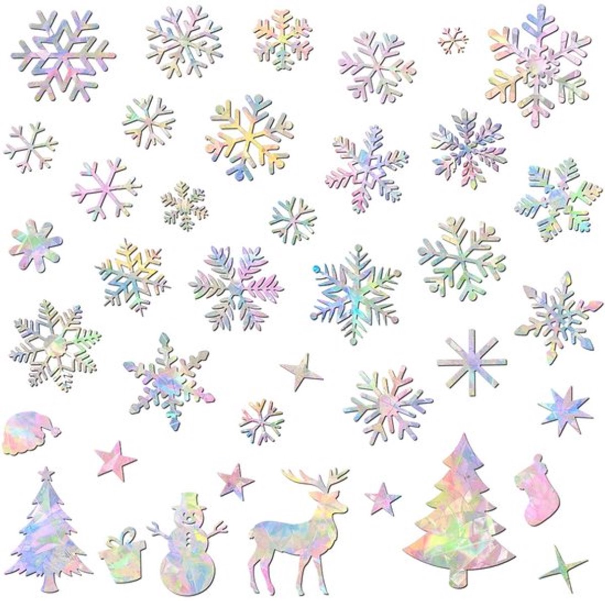 Holografische kerst raamstickers dailygoody