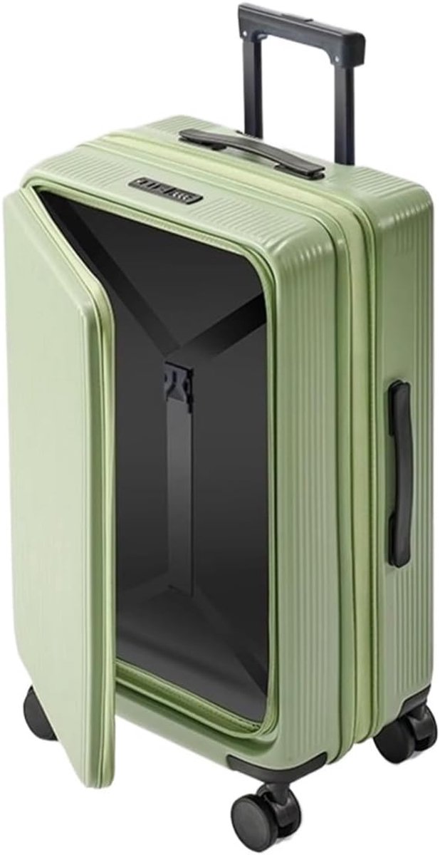 Koffer Bagage - Reiskoffer Trolley - Reizen Organiseren - Uitbreidbaar Diep Compartiment - 24 inch - Groen