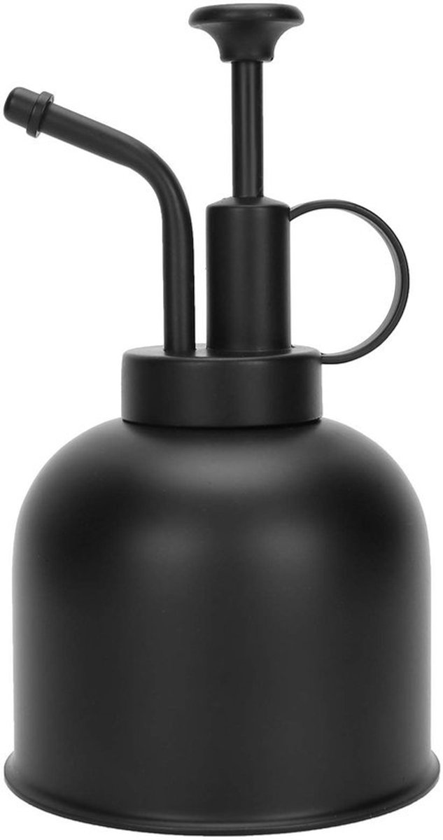 Jhubersproducts - Nevelspray - Handdruk gieter - Roestvrij staal - Zwart - Plant