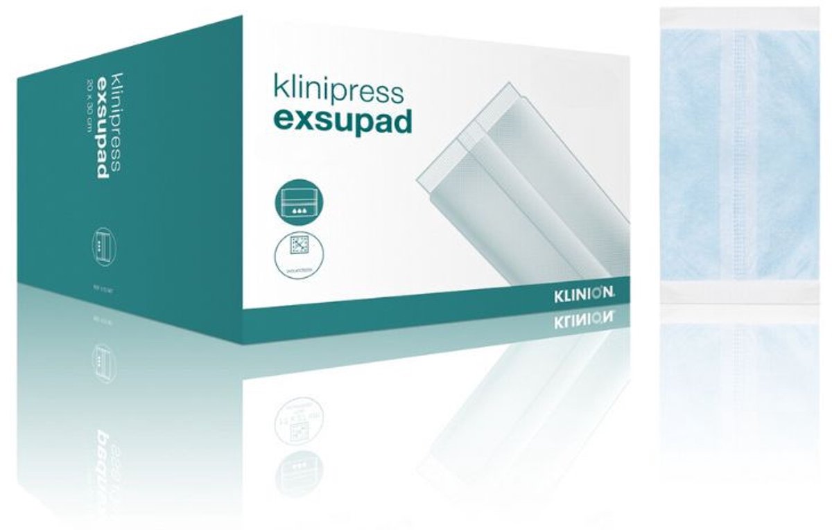 Klinion Exsupad zwaar absorberend wondverband niet steriel 20x20cm (50 stuks) Klinion