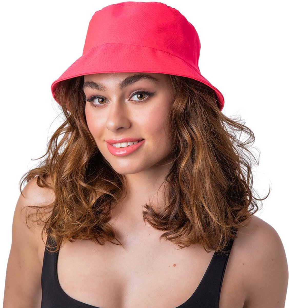 Neon roze vissershoed