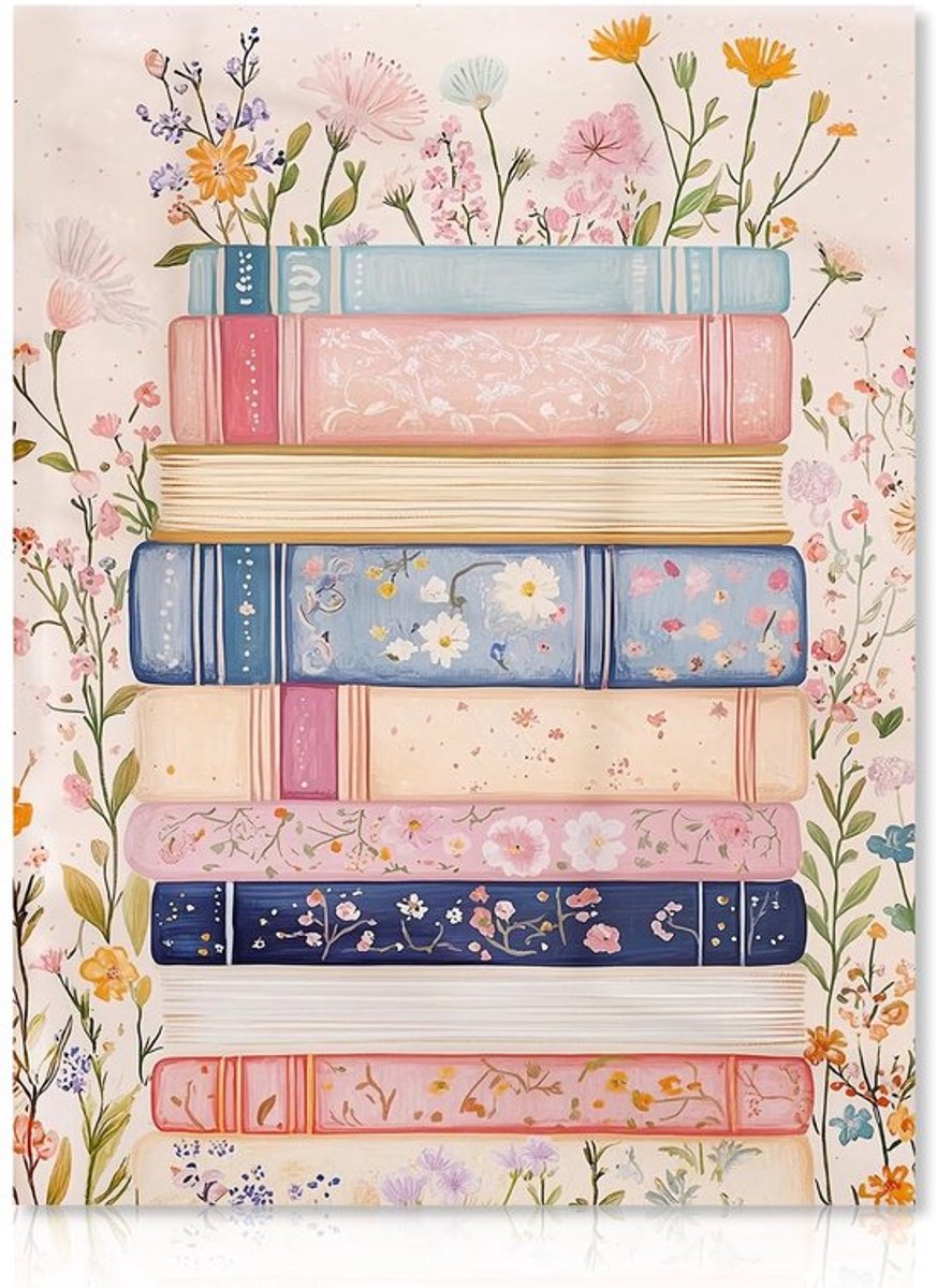 Boho reading wall art - Dailygoody canvas print 12x16 inch