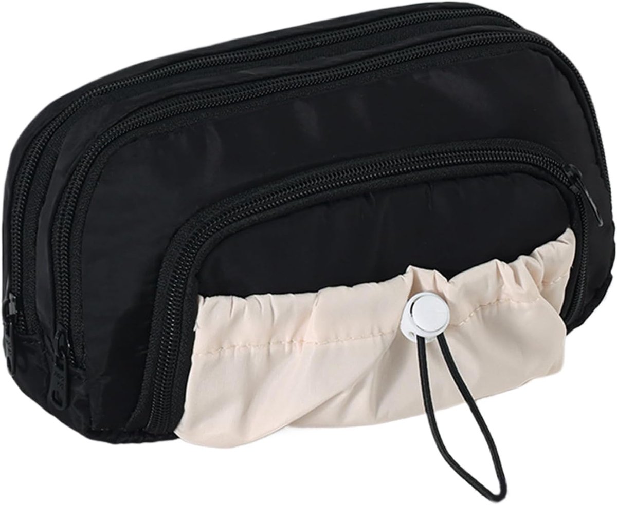 Pennenetui - Etui Pennen - Schoolmateriaal Organiseren - Dubbele Ritssluiting - 23 x 10 x 13 cm - Zwart