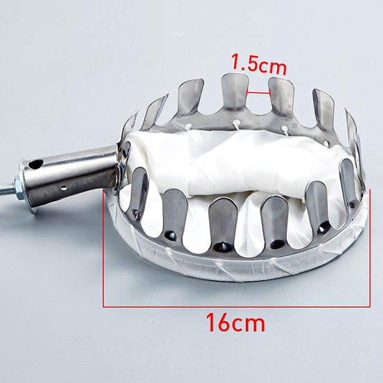 Fruitplukker Uitschuifbaar - Fruitvanger Gereedschap - Fruit Oogsten - Roestvrijstalen Mand - 2.5 Meter - Zilver — afbeelding 2