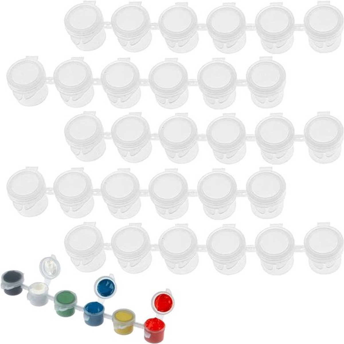 Inovra Plus - Paint Jars Leeg Verf Potten Stribbels Mini Verf Potten Leeg Verf