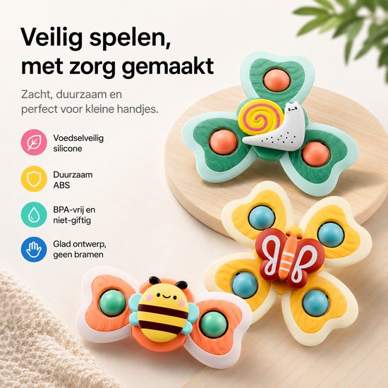 BOTC Badspeelgoed - Zwembad Speelgoed - Badspeelgoed voor Baby's - 1 set van 3 stuks - Sterke Zuignap - Bad- en Tafel Speelgoed van Merkloos — afbeelding 2