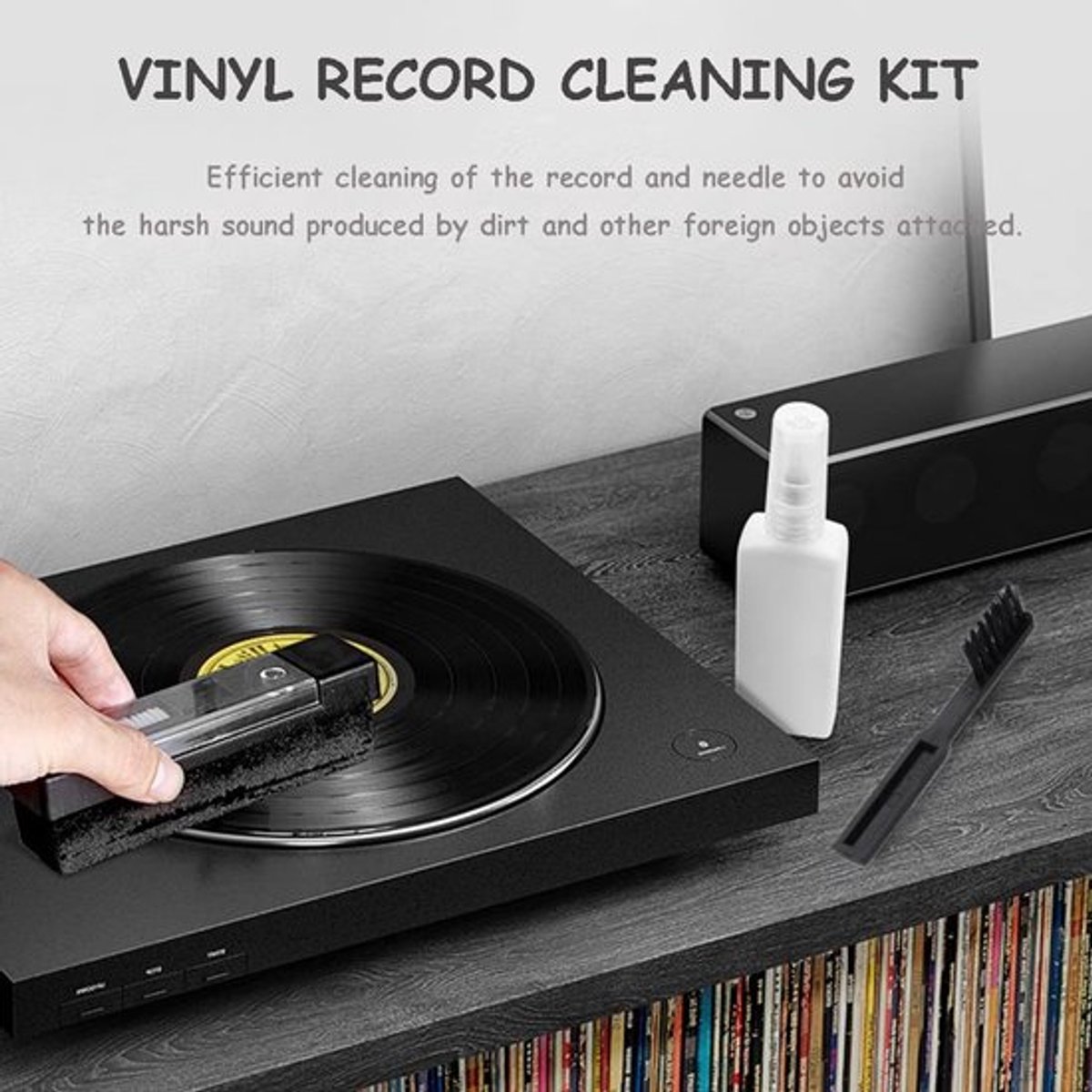 Store_8 - Antistatische platenborstel - Vinyl platenreiniging - Grondige reiniging