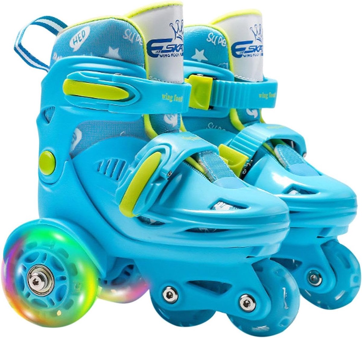 Rolschaatsen Kinderen Verstelbare skates Buiten Sporten Ademende binnenvoering – Lichtblauw
