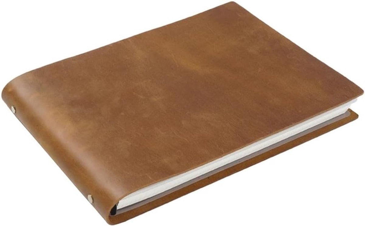 A4 Notitieboek - Schrift Dagboek - Professioneel Gebruik - Leren Kaft - A4 Formaat - Zwart