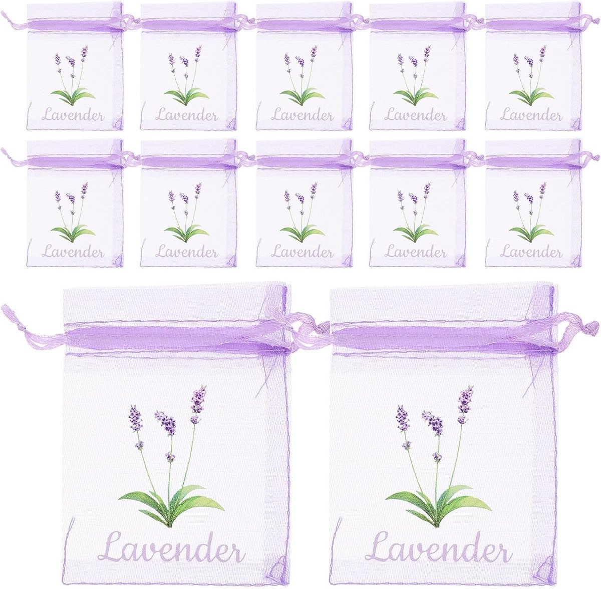 Lege Geurzakjes - Aromatherapie Zakjes - Ruimtes Verfrissen - Ademend Mesh Materiaal - 30 stuks - Lavendel