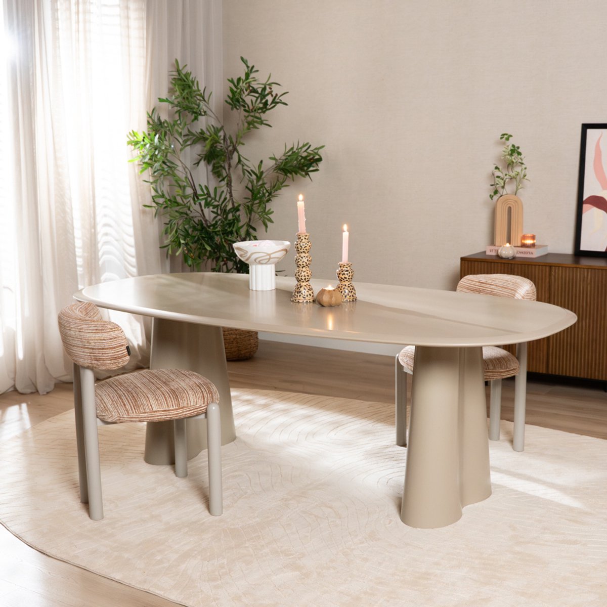 Bronx71® Eetkamertafel Cosmo 220 x 110 cm taupe