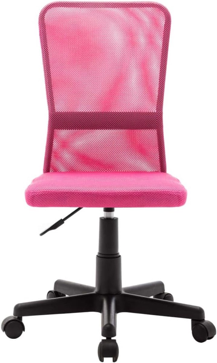 Bureaustoel Draaibaar - Comfortabele Werkstoel - Thuiswerken Kantoor - Ademende Mesh Rugleuning - 44 x 52 x 100 cm - Roze