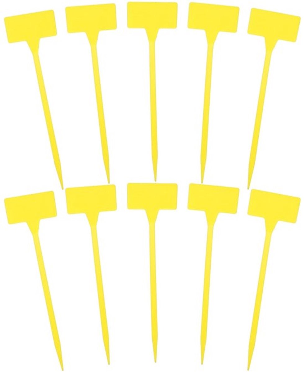 Zeynomax - Plastic Plant Tags - Lange Plant Labels - Duurzaam - Geel - Hoge