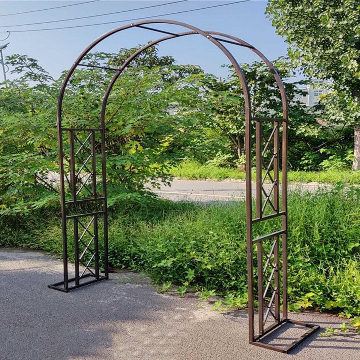 Metalen Tuinboog - Rozenlatwerk - Tuin Decoratie - Verstelbare Hoogte - 140-340 cm - Zwart