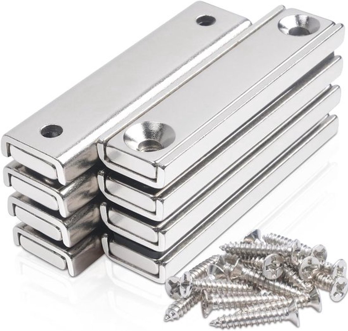 Inovra Plus - Extra sterke neodymium magneten met gat - 50 x 135 x 5 mm