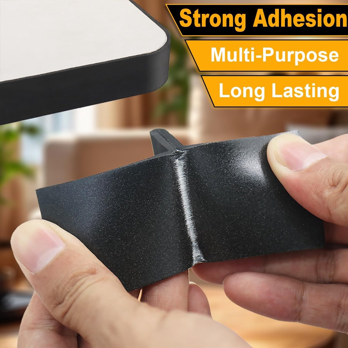 Foam Rubber Self Adhesive Black 30mm (W) x 3mm (D) x 3m (L), High Density Closed Cell Sealing Tape, Foam Seal for DIY - ShopVlot