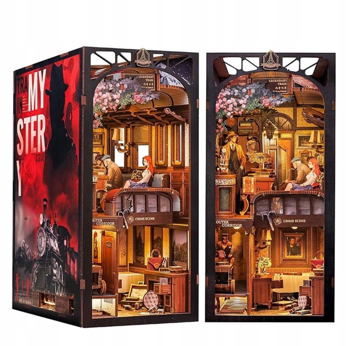 Boek Nook 'Orient Express' Miniatuur Huisje met LED - DIY Puzzel