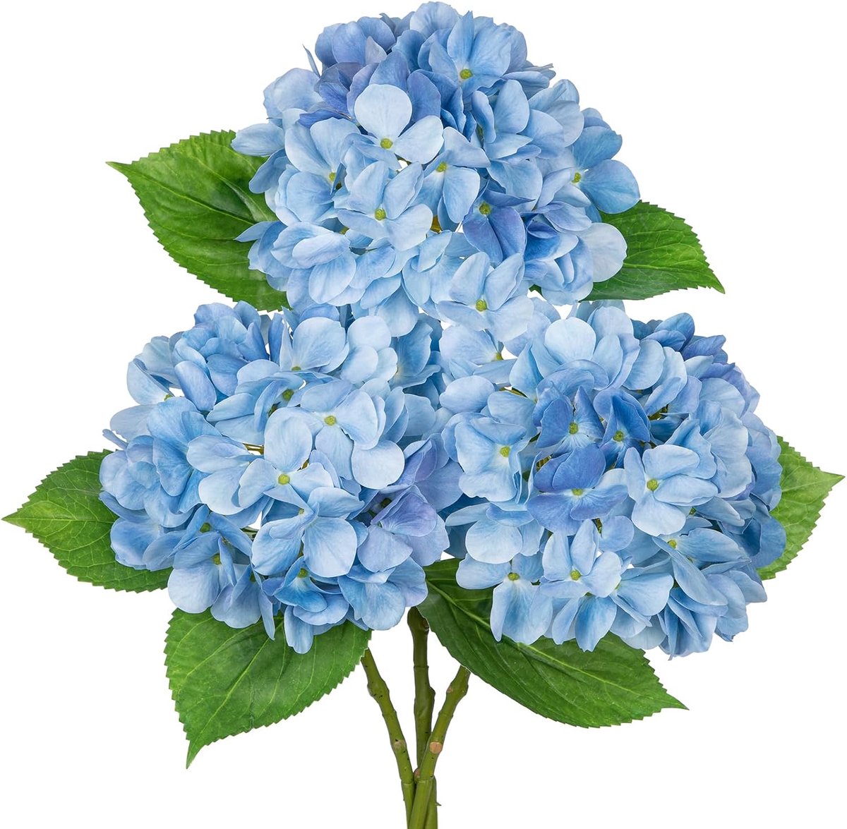 Oairse Set of 3 Artificial Hydrangea, Decorative Silk Flowers, High-Quality Artificial Flowers as Real Hydrangea, for - ShopVlot