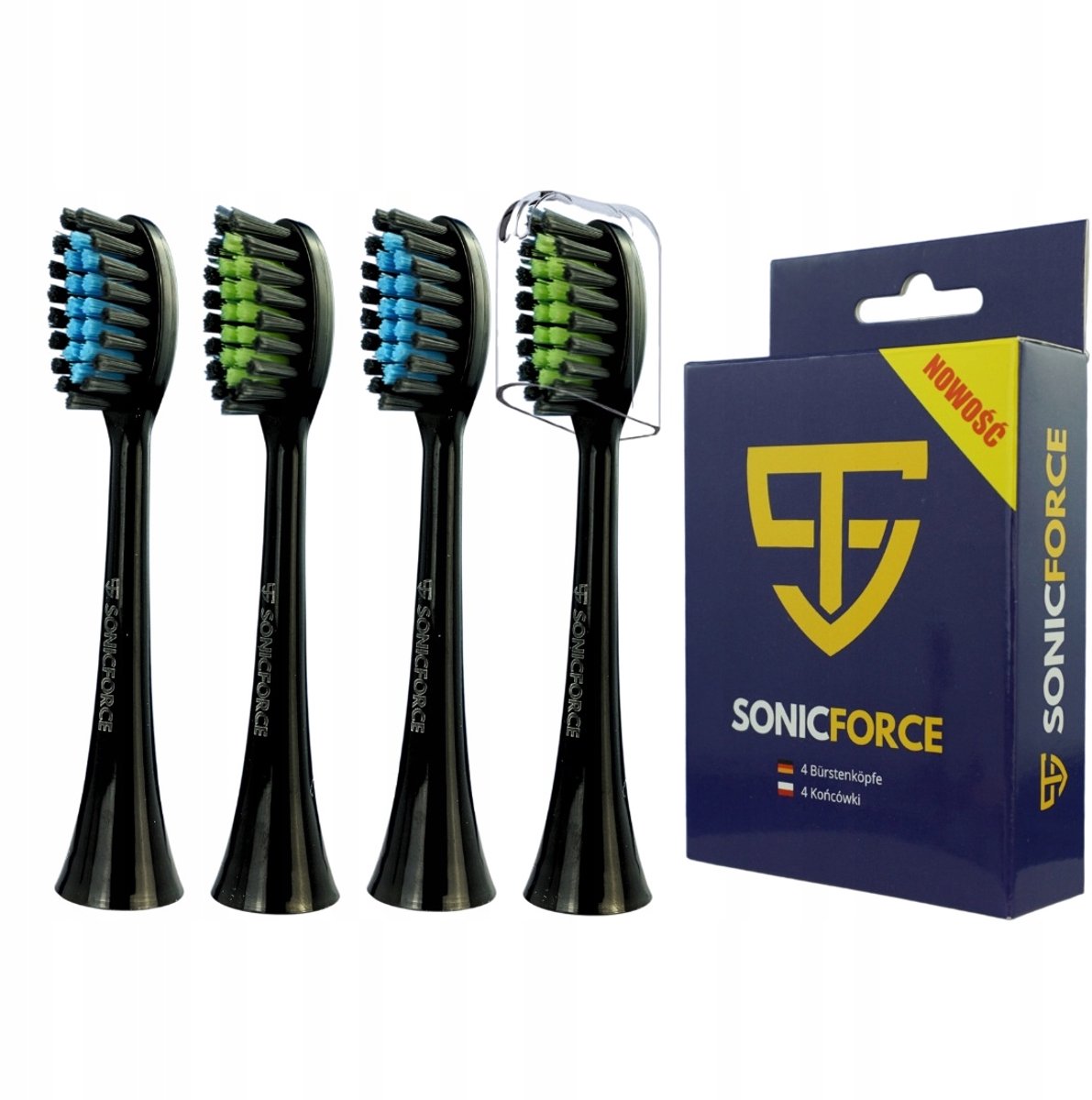 Seysso Planet Gold Zwarte Opzetborstels - 4 Stuks