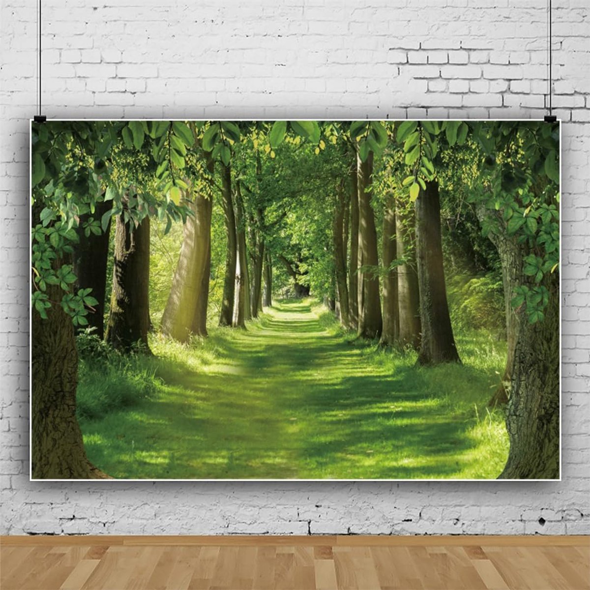 Forest Photo Background 1.5x1m, Green Leaves Forest Jungle, Sunshine Photo Wall Background, Vinyl Photo Box - ShopVlot
