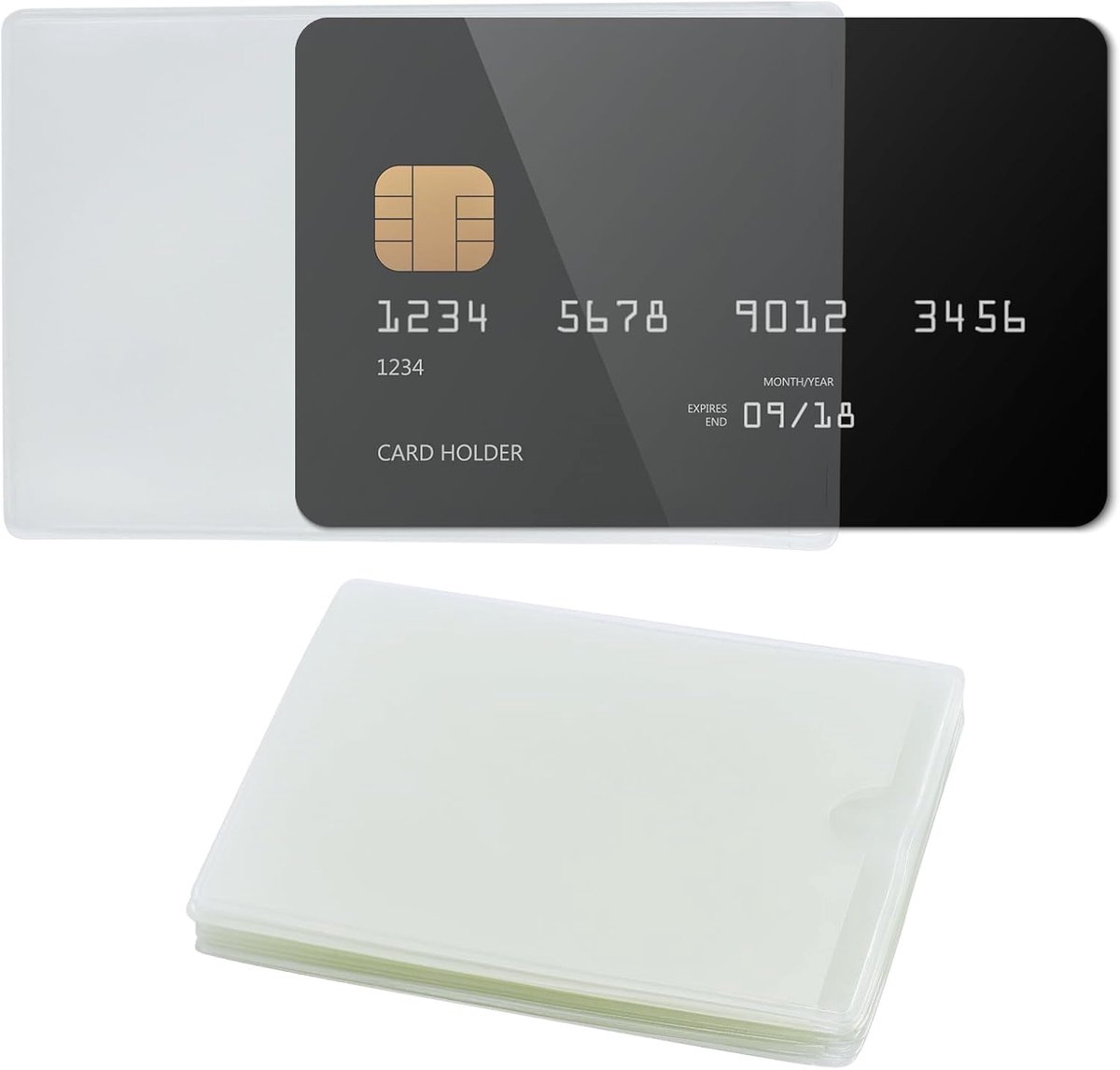 12 x Protective Case for Credit Cards Transparent Waterproof and Dustproof for Credit Cards - ShopVlot