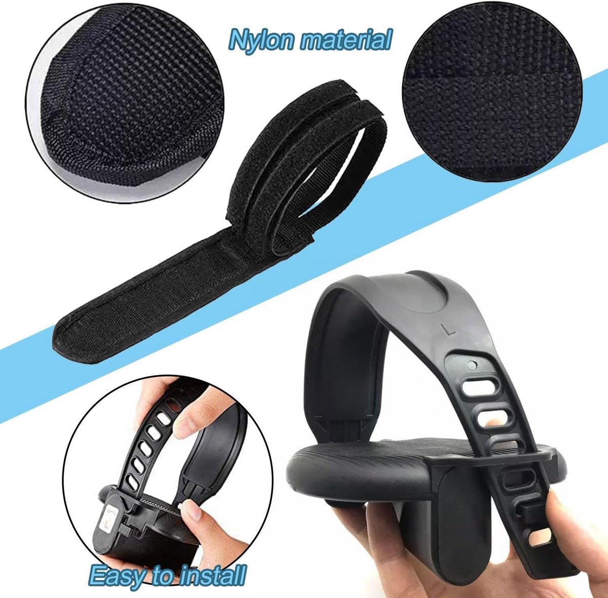 1 pair of bicycle pedal straps and 2 pieces bicycle foot straps, adjustable pedal straps, bicycle accessories, bicycle - ShopVlot