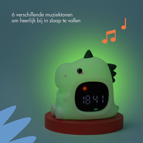 imoshion Kids Slaaptrainer - Nachtlampje met Speaker - Kinderwekker - Dino van imoshion — afbeelding 4