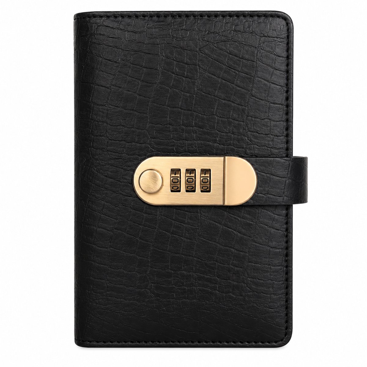 100 Envelope Challenge Binder- Financieel planningsboek met cijferslot -Dubbellaags leer - Spaarpot - Money Planner - Envelope Money Challenge Binder - Geld Sparen - Zwart