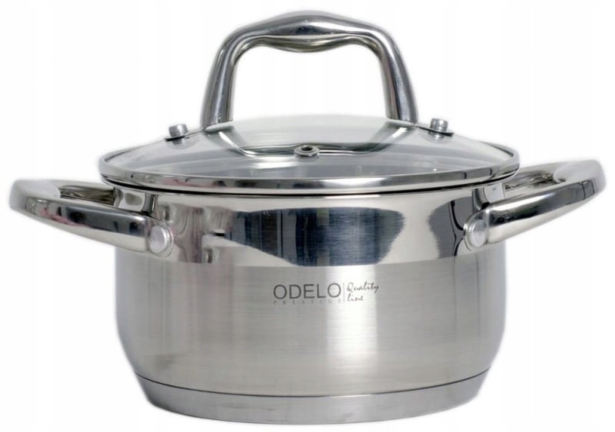 RVS Pan met Glazen Deksel 1.8L - 16cm