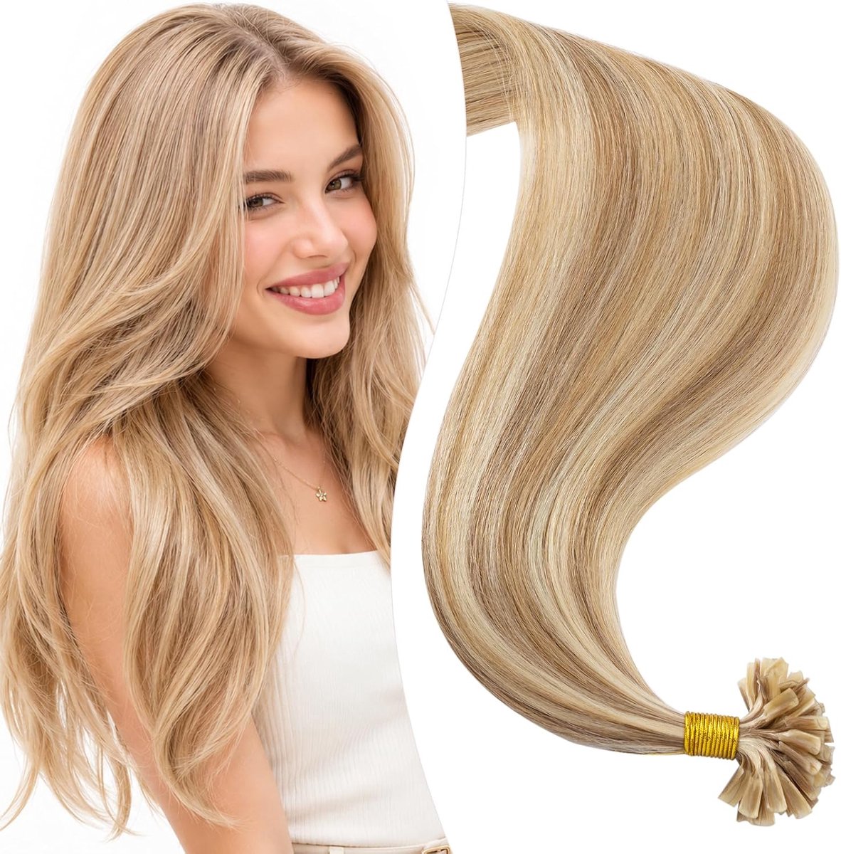 Haarextensions 35cm - U-vormige keratine - 50 strengen - Perfecte haardikte - ShopVlot