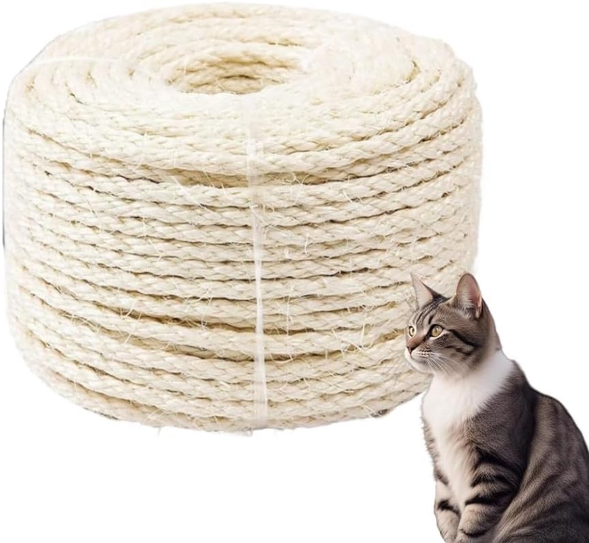 Kattenkrabpaal Touw - 8mm x 100m - Natuurlijke Sisal Touw - Perfect voor Krabplezier