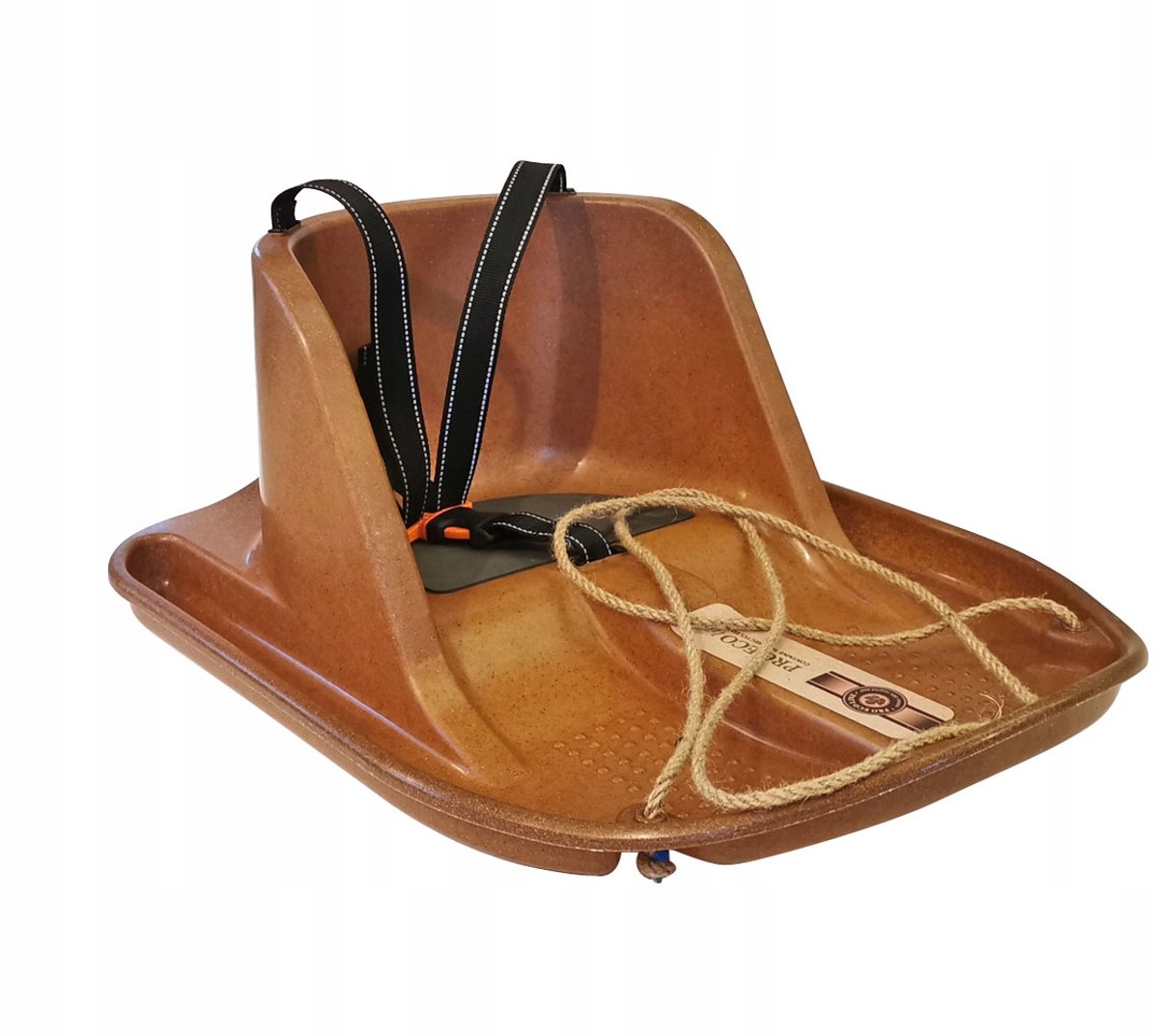 Ecologische Houten Slee met Rugleuning en Trekkoord