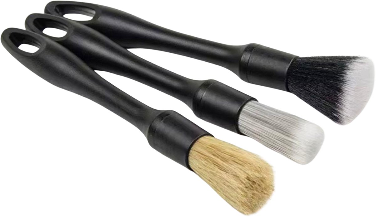 Splendore 3 Piece Detail Brush Set - Detailborstels - Ventilatieroosters - Motorruimte