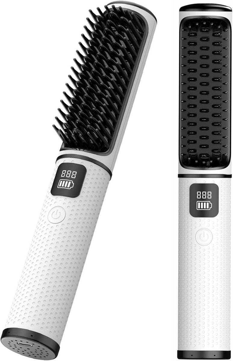 Volumeborstel - Zwart - USB Oplaadbaar - Met LCD-Display - Voor Dames