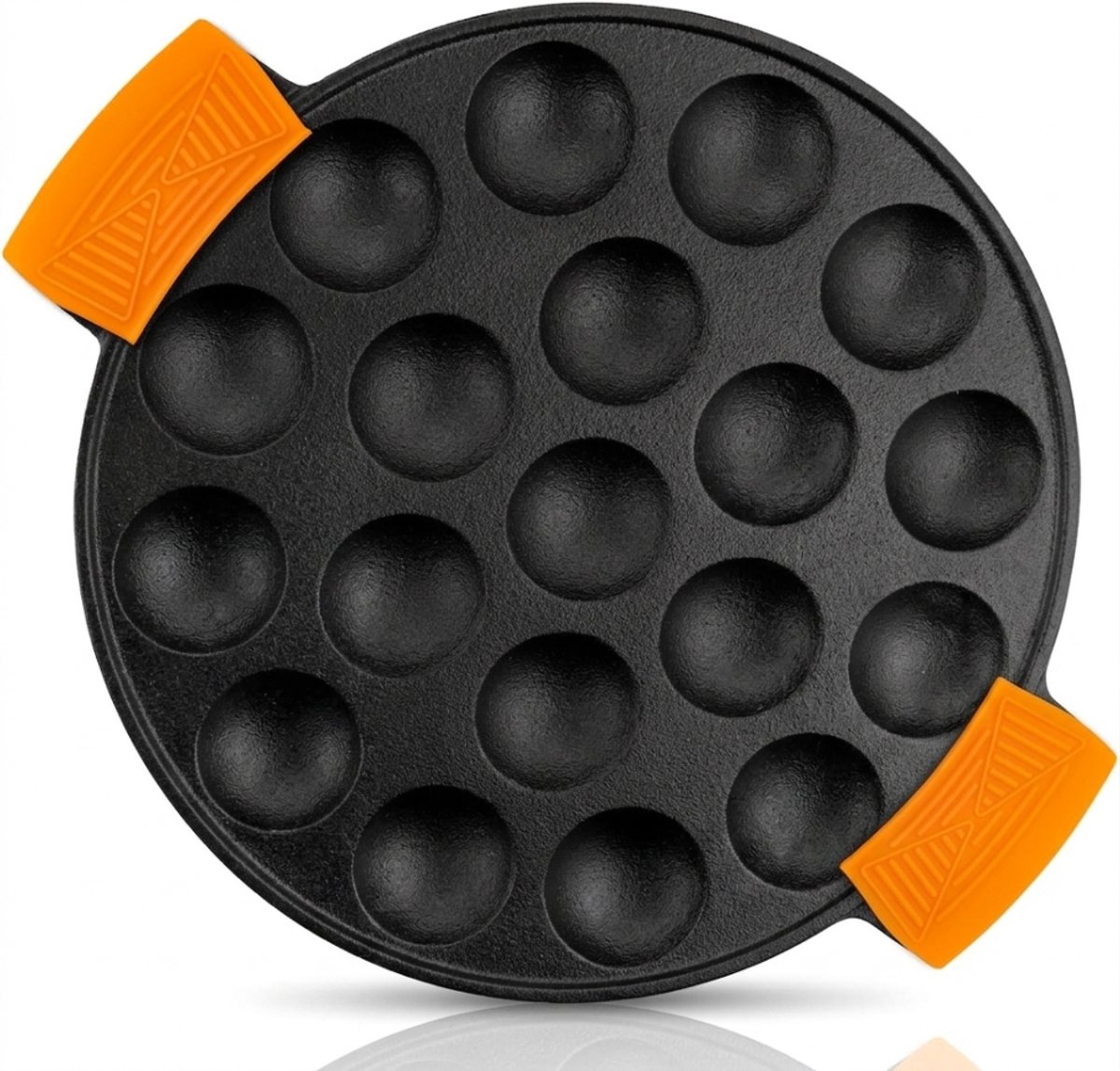 Lìon® Poffertjespan - Poffertjesmaker - Poffertjespan Electrisch - Zwart - 24cm x 24cm x 2cm