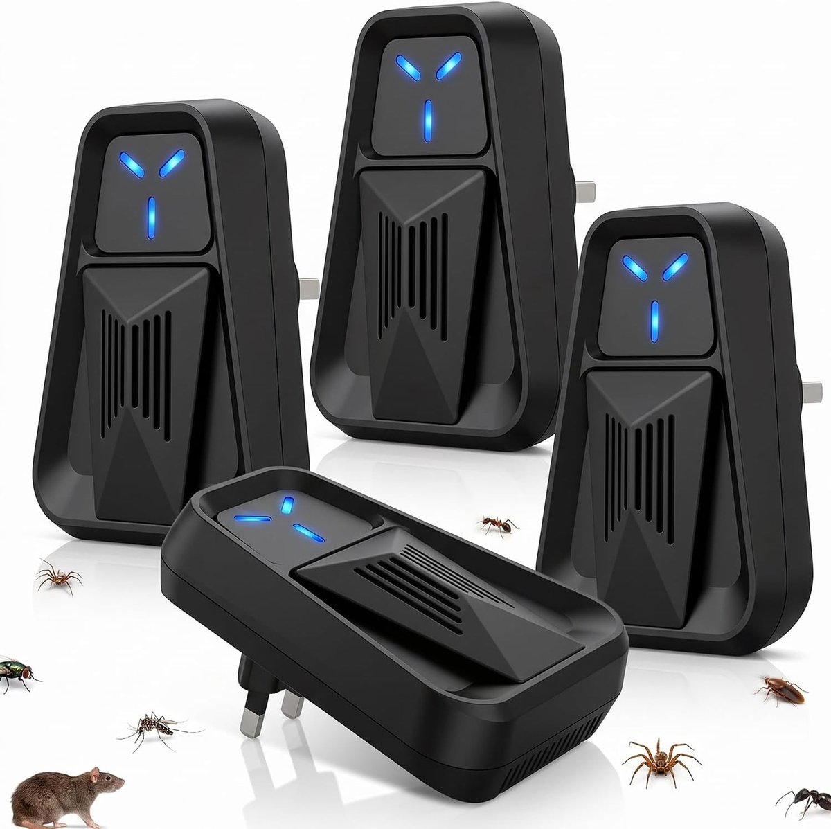 Ultrasone Insectenverjager - Wit - 4 Stuks - Elektronische Afweermiddelen - Voor Thuisgebruik