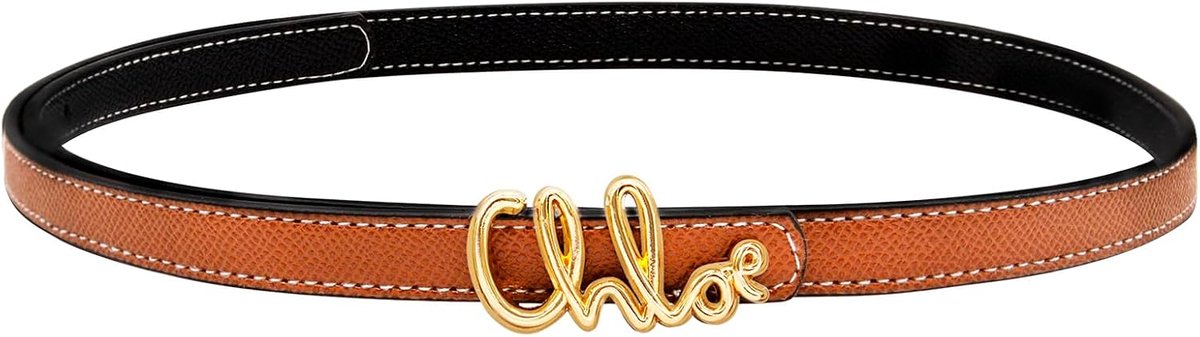 Dames Skinny Reversible Riem - Verstelbare Leren Riem - Dunne Taille - Perfecte Accessoire voor Elke Outfit - ShopVlot