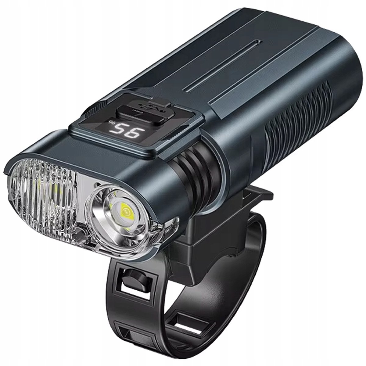 Sterke Heldere Fietslamp Voorzijde met LED Display & USB-C
