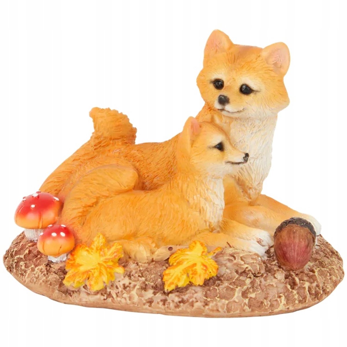 Decoratieve Figuur Vossen en Paddenstoelen - Herfst/Winter Decoratie