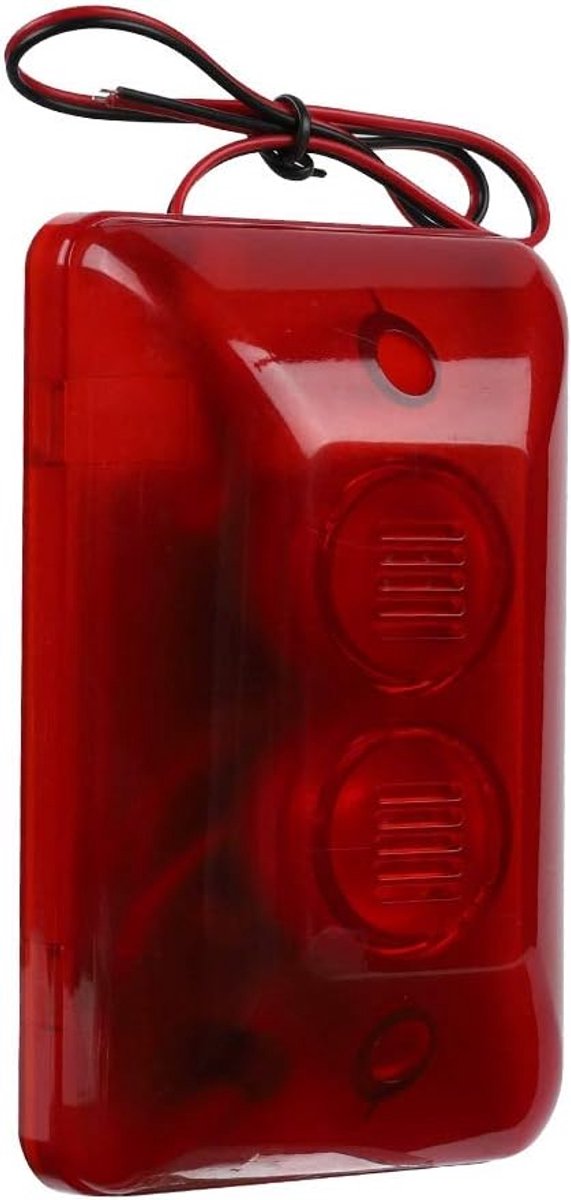 Mini Strobe Sirene 120dB - Buitenalarm met Rode Flits LED - Veiligheidsalarm voor Thuis - ShopVlot