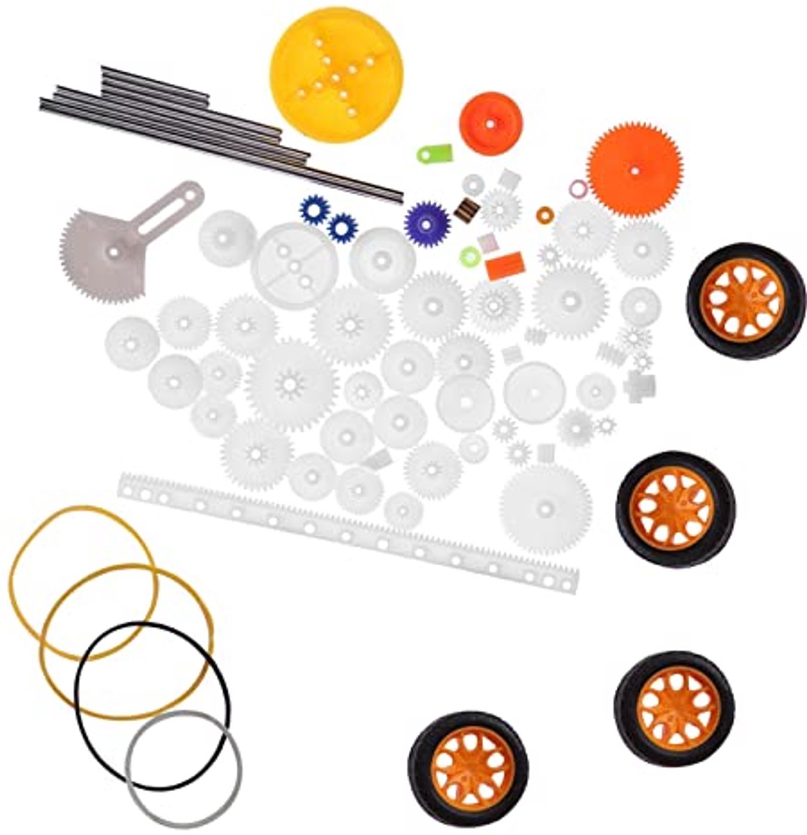 Plastic tandwielen kit 78-delig - diverse maten - ideaal voor robot en modelbouw - perfect voor hobbyisten - ShopVlot