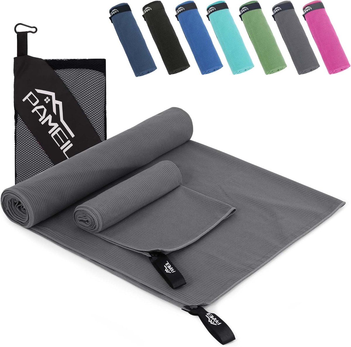 Microfibre handdoeken set van 2 - grote en kleine handdoek - compact en snel drogend - ideaal voor sport en reizen - ShopVlot