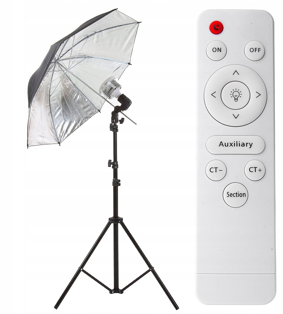 Merkloos LED Studio Verlichtingsset met 110cm Paraplu en Statief