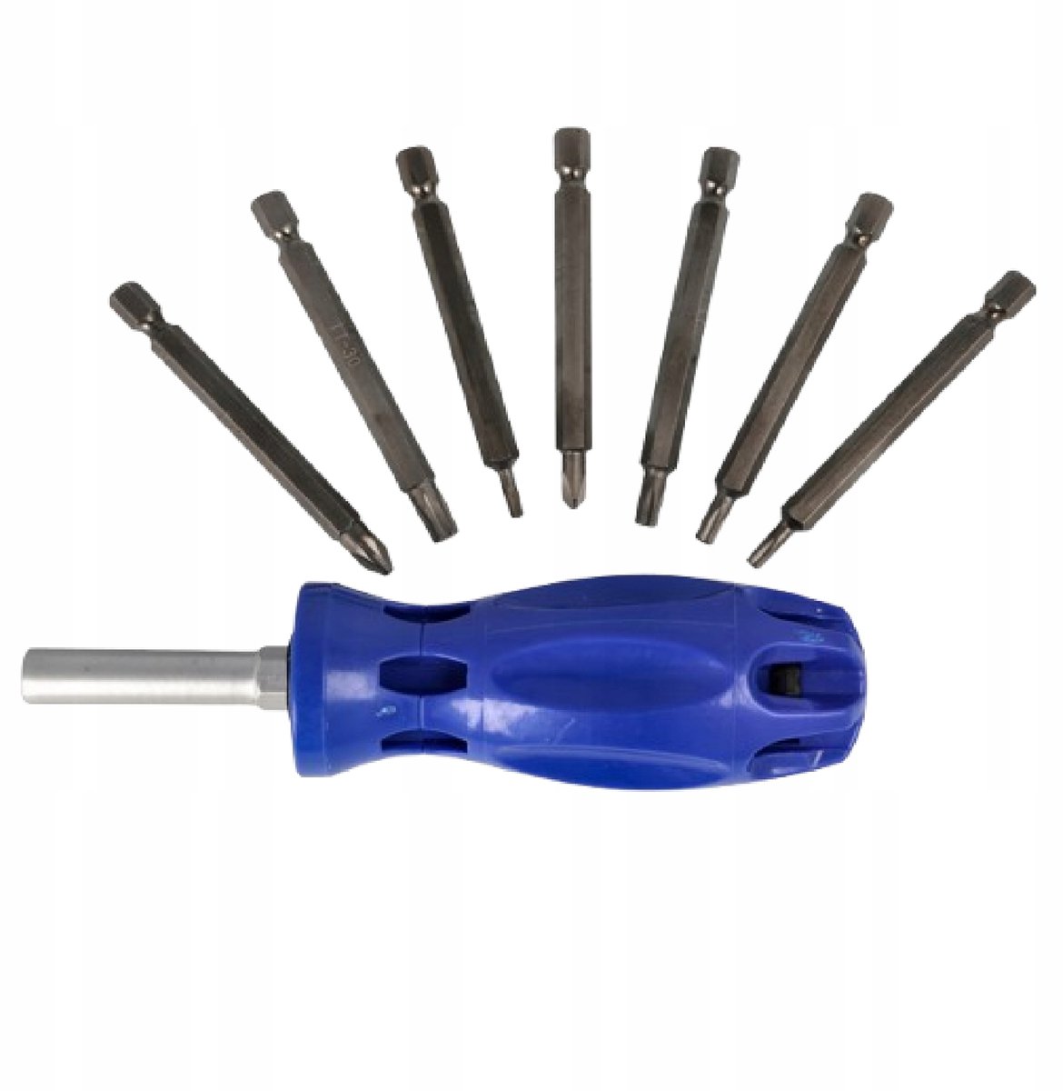 Merkloos Schroevendraaierset met Lange Magnetische Bits (7 stuks, 150mm)