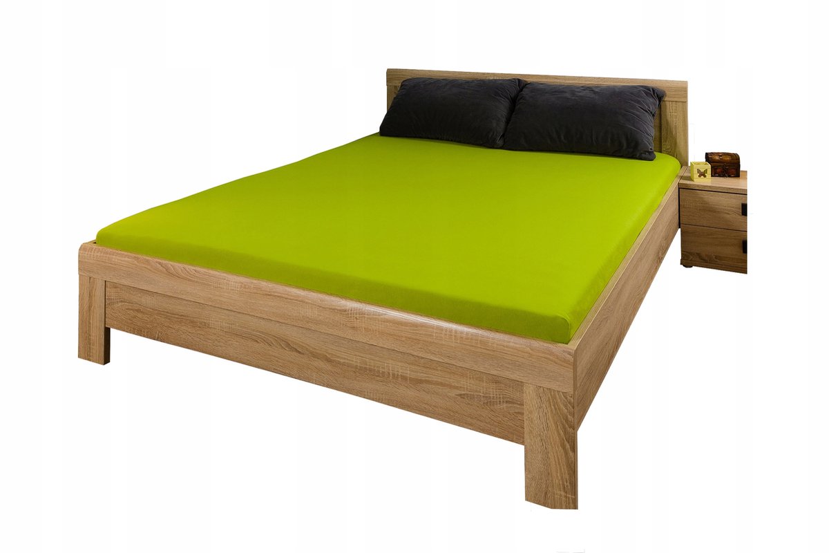 Jersey Hoeslaken Groen 120x180 cm met Elastiek - Max 18 cm Matrasdikte