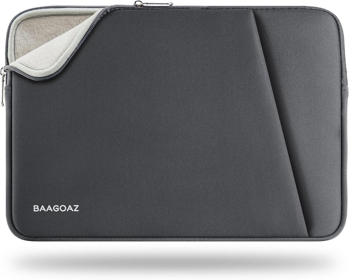 Laptophoes 15,3 inch - Grijs - Geschikt voor 15,3 & 15,4 inch laptops - Polyester met Schuimvulling - Bescherming voor Laptopgebruikers