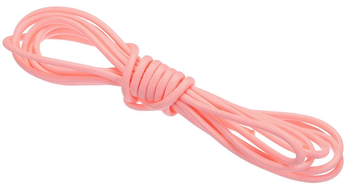 Paracord Abspannlijn 3 Meter Reflecterend voor Camping, 4mm Nylon Koord, Roze