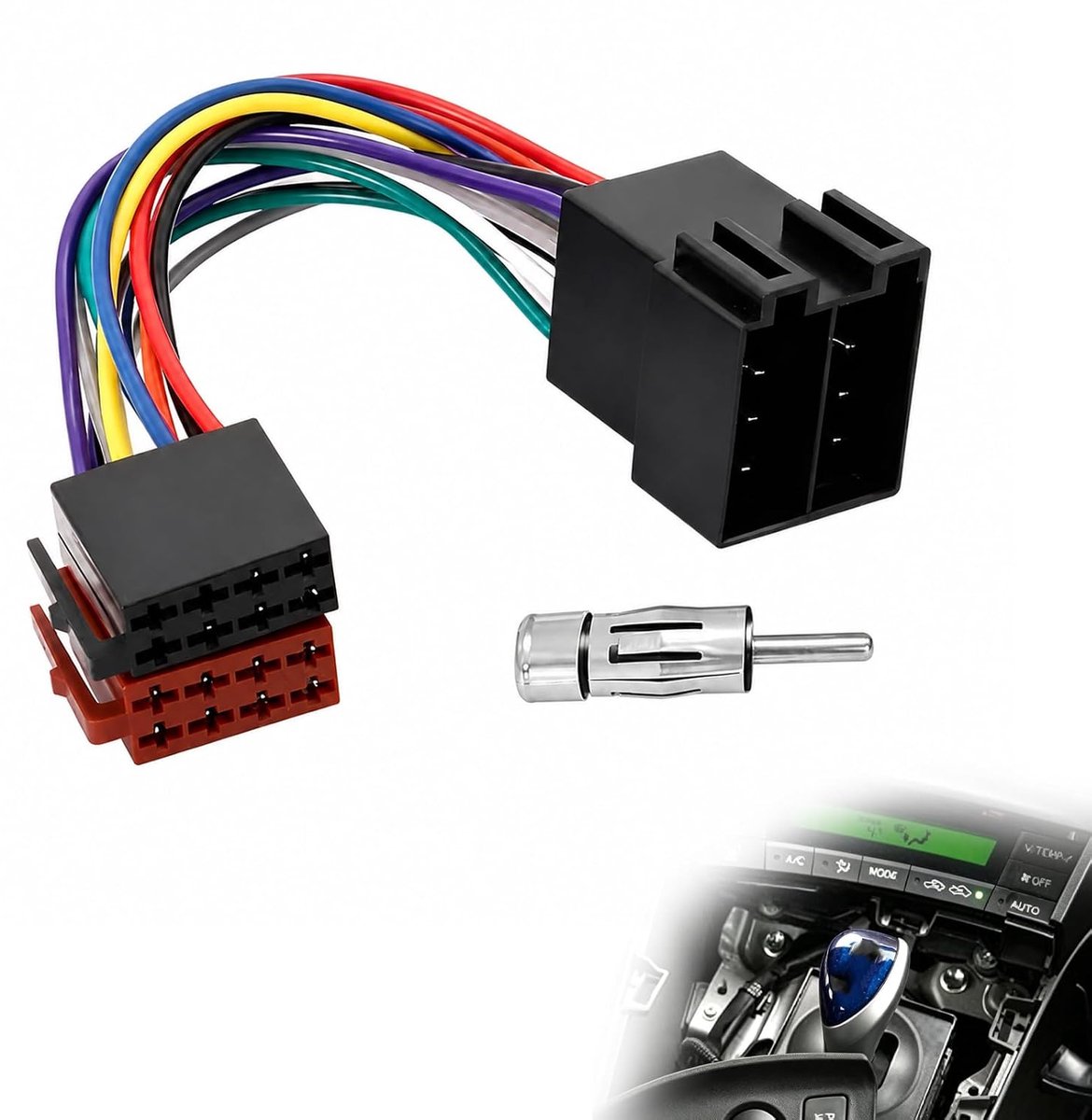 Car Radio Adapter ISO 16-Pin, Adapter DIN + 15/30 - ShopVlot