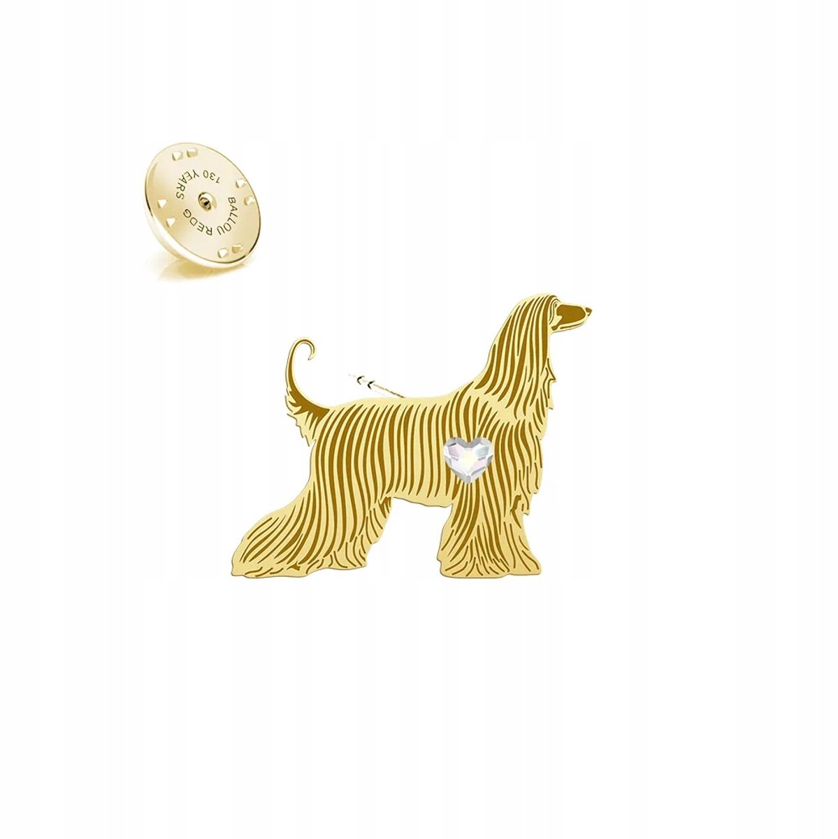 Gouden 925 Zilveren Pin Afghaanse Windhond - Cadeau Vrouw