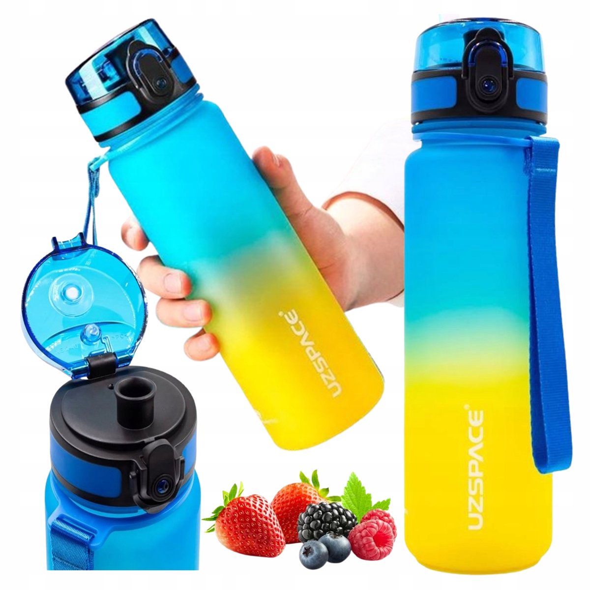 Merkloze Sportfles met Tijdsmarkering - 500ml - 2 Stuks